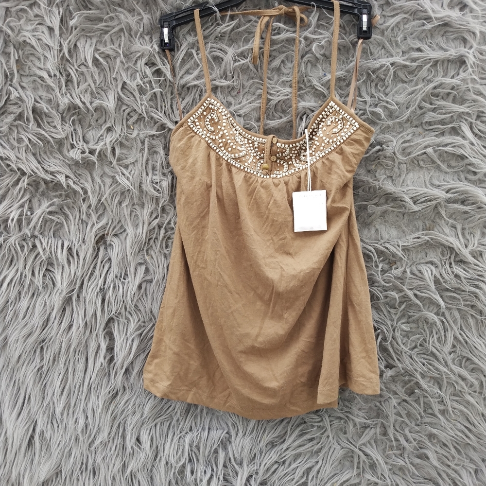 American Eagle Beaded Halter Top